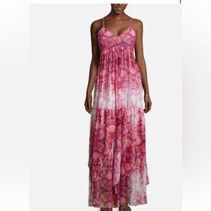 A.N.A multicolor ruffle hem maxi dress